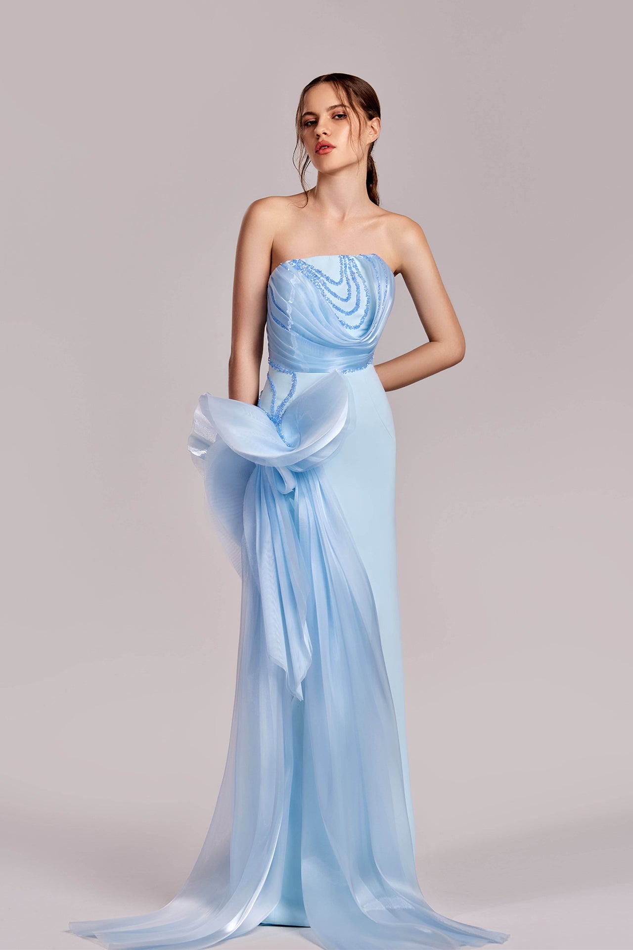 strapless mermaid midi dress Strapless Mermaid Midi Dress White / S