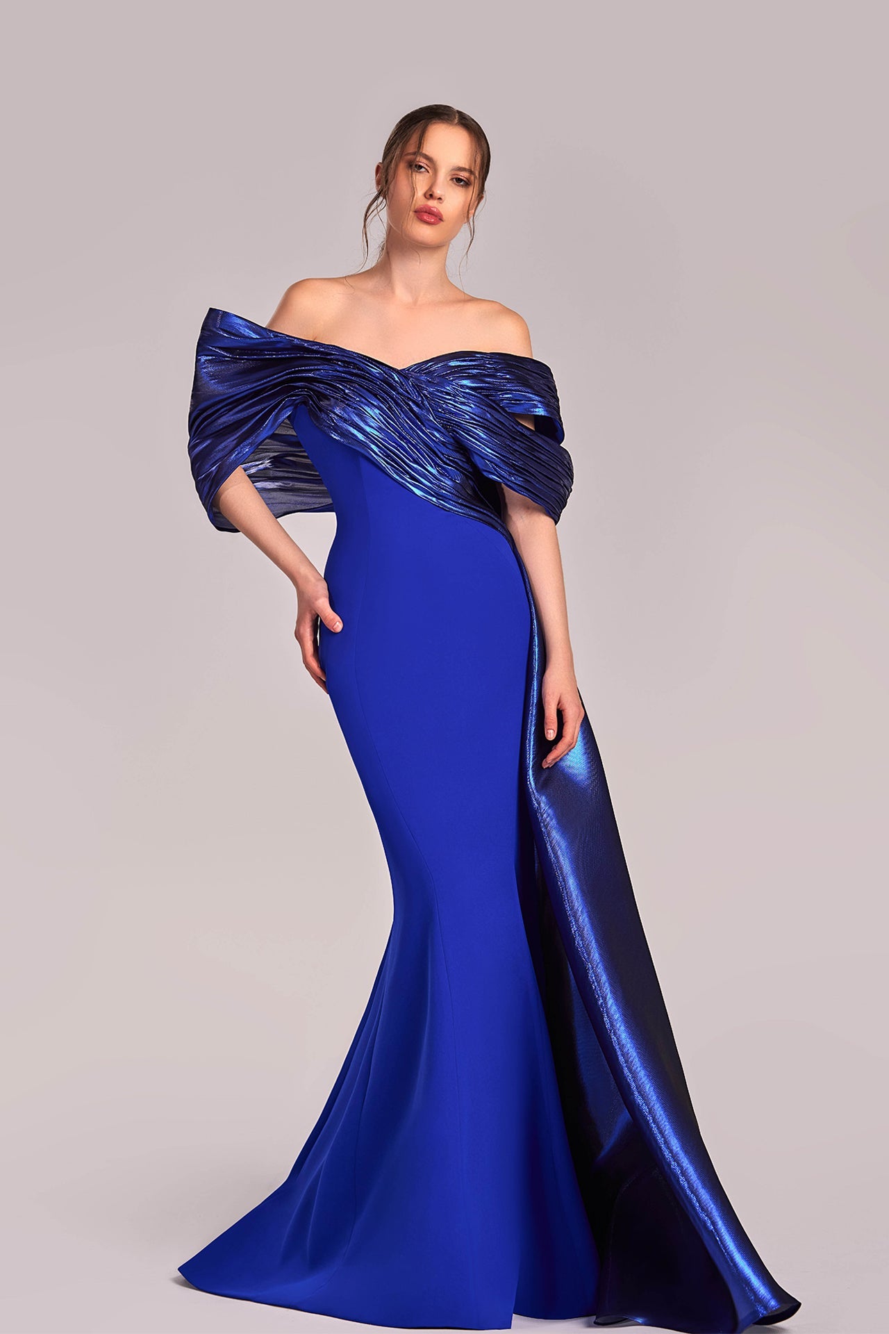 Off-Shoulder Mermaid Dress Royal Blue / US 8