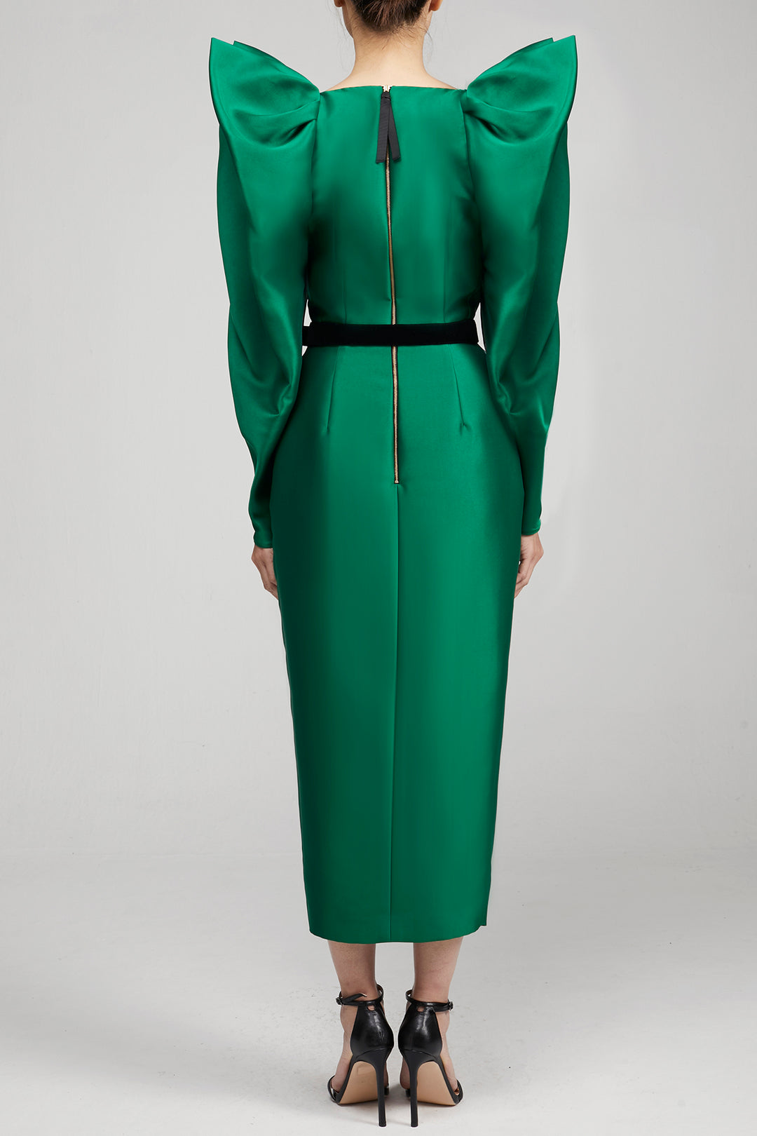 Long-Sleeved Midi Dress