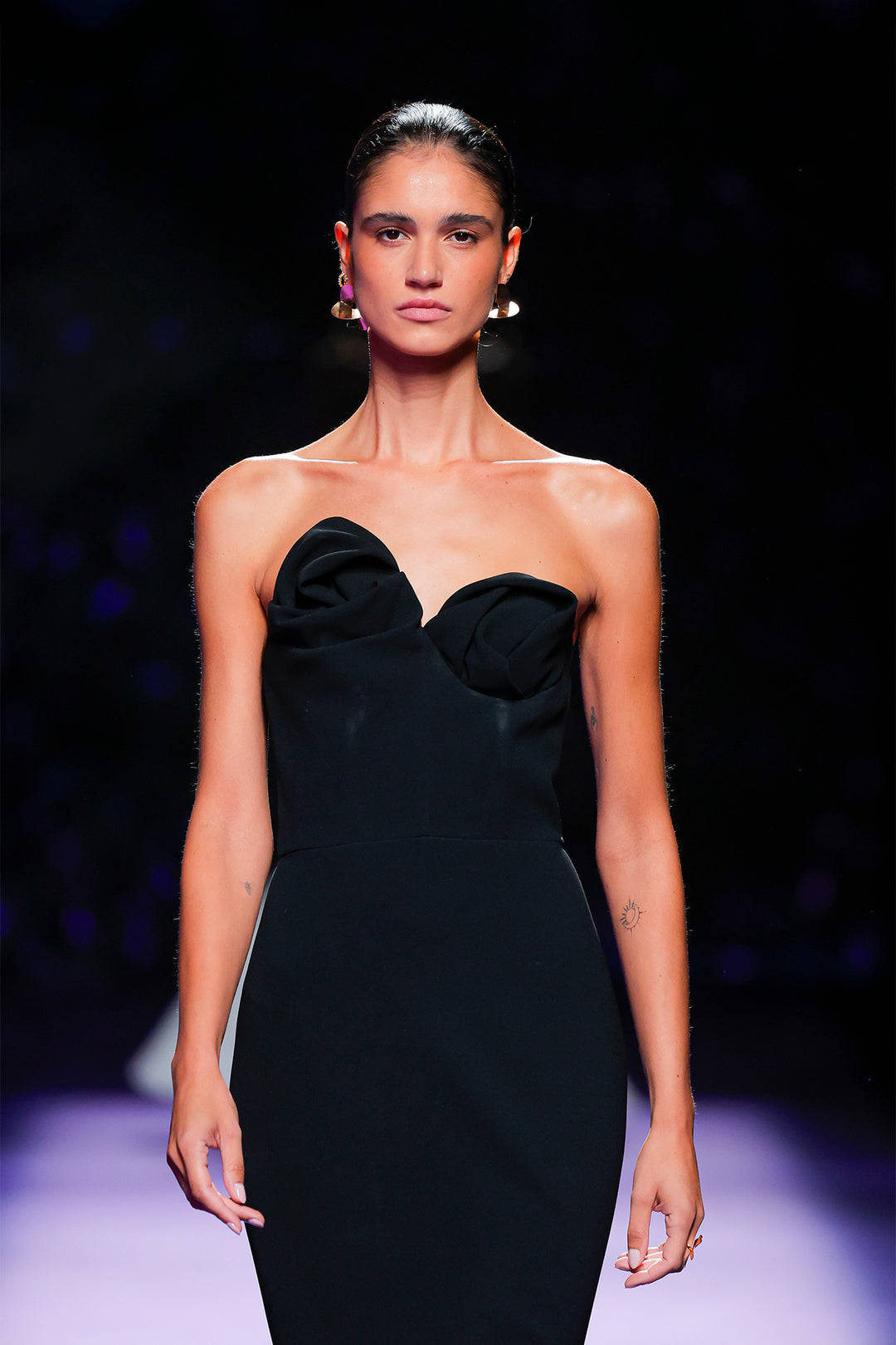 Pleated edge crepe dress Black / US 6 Pleated edge crepe dress Black / US 6