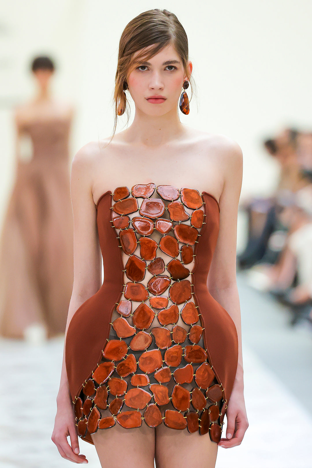 Strapless Sculptural Mini Dress