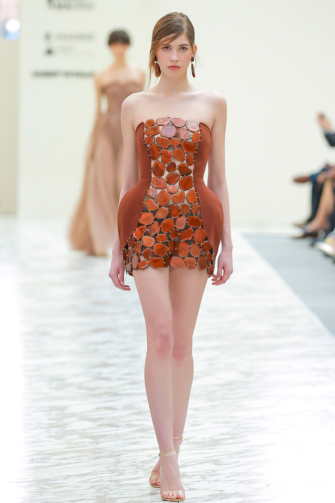 Strapless Sculptural Mini Dress