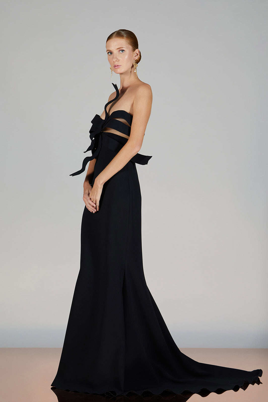 Strapless Crepe Column Dress