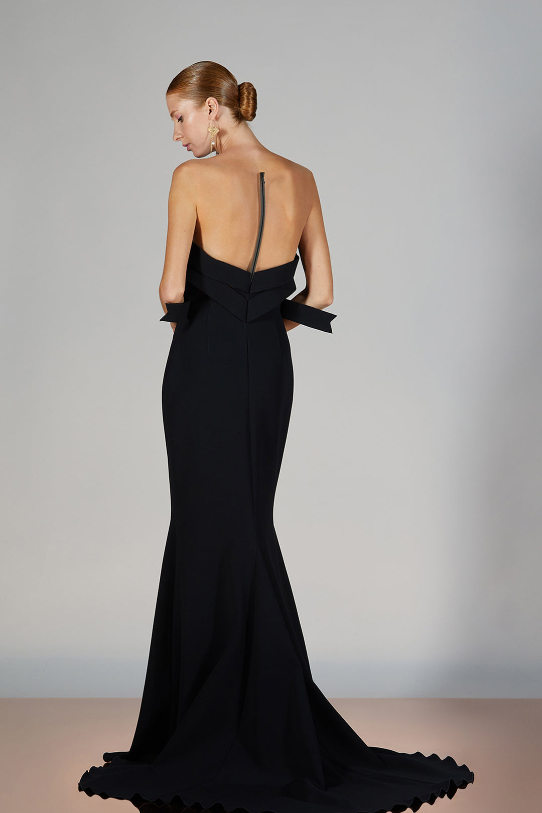 Strapless Crepe Column Dress