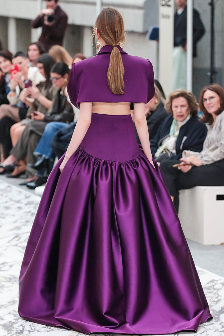 Strapless Structured A-Line Long Dress