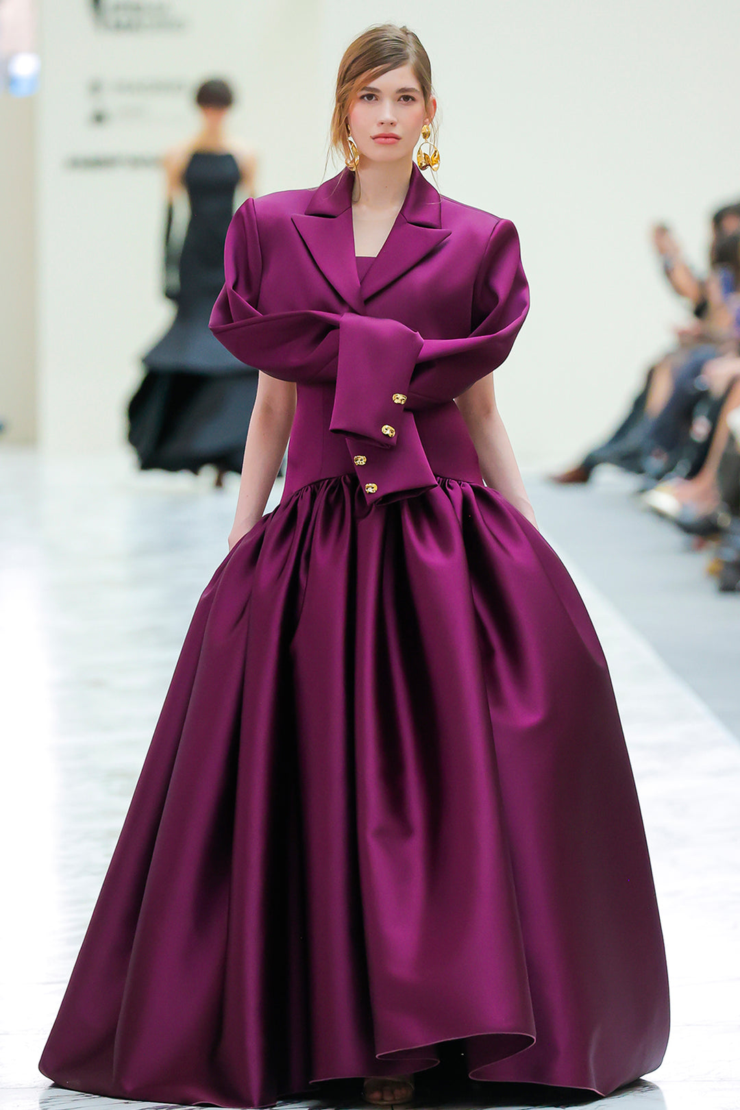 Strapless Structured A-Line Long Dress