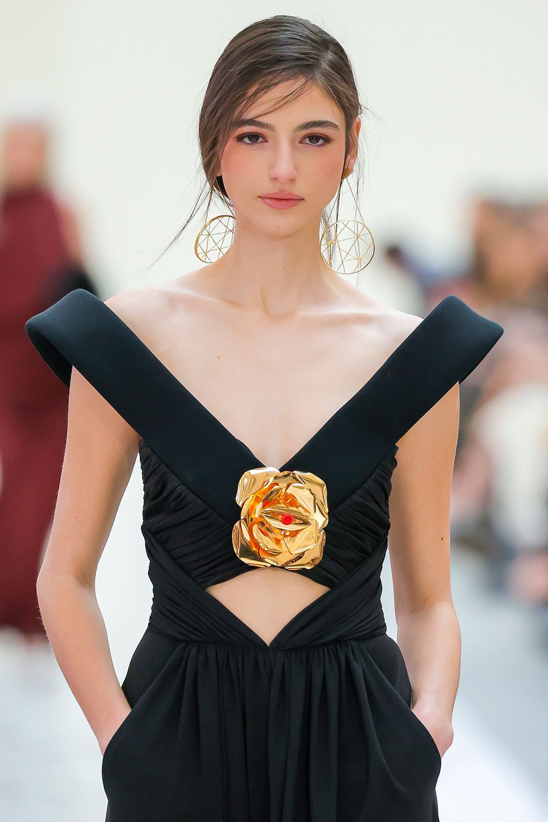 Off-The-Shoulder Sculpted Bodice Jumpsuit