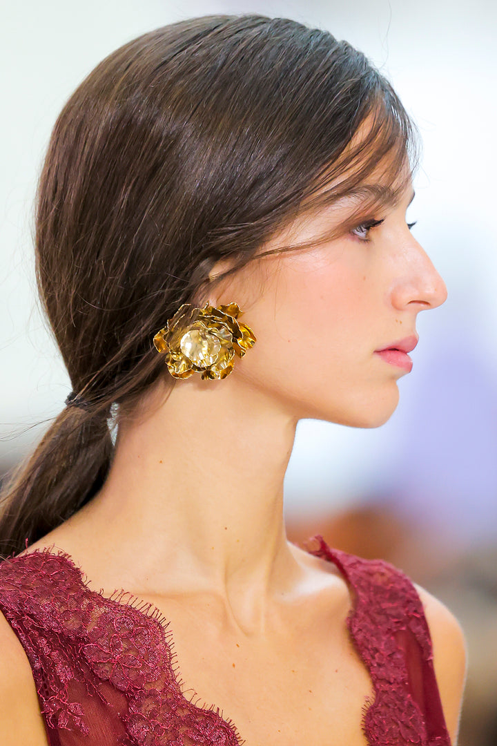 Scalloped Lace V-Neck A-Line Dress