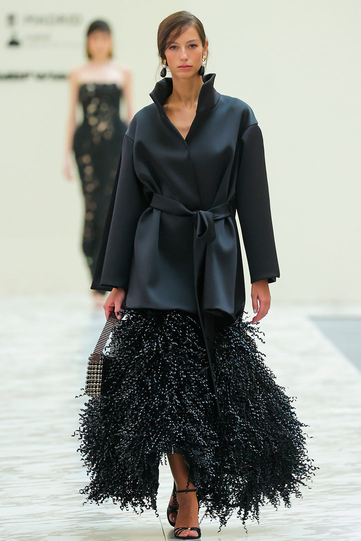 Voluminous Fringe Dress And Jacket