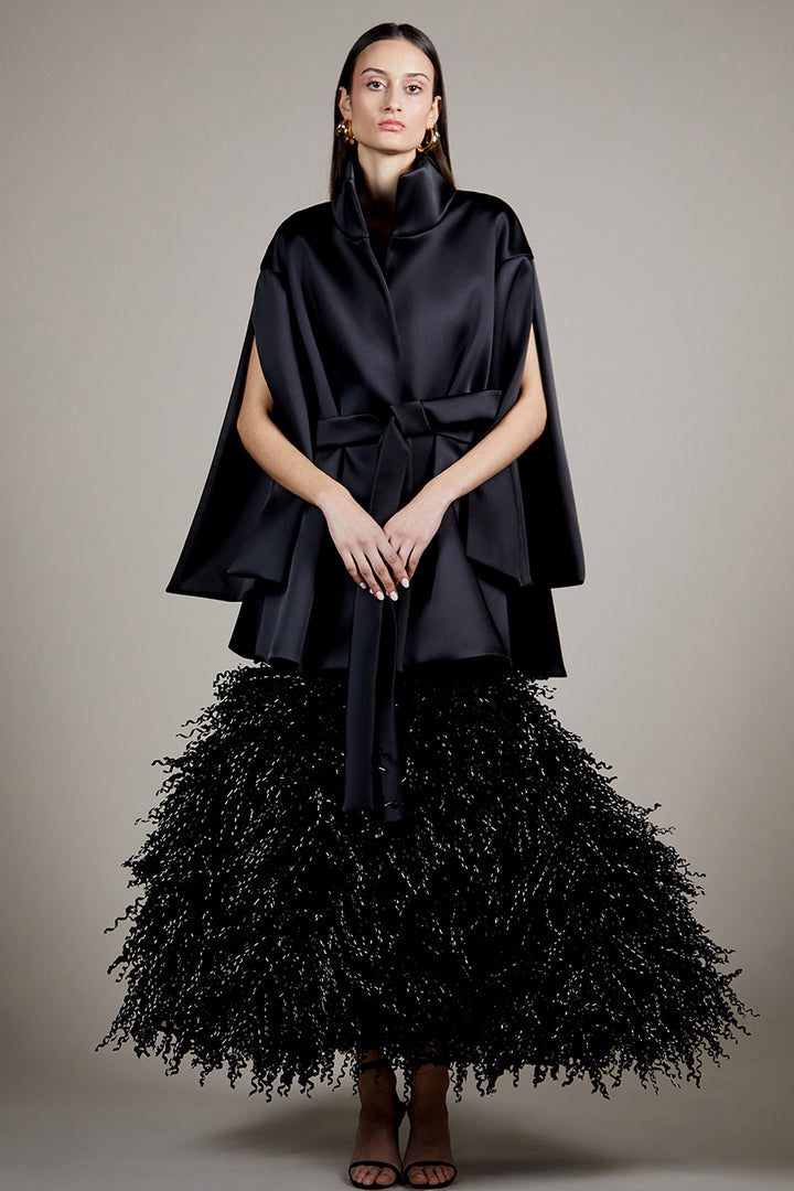 Voluminous Fringe Dress And Jacket