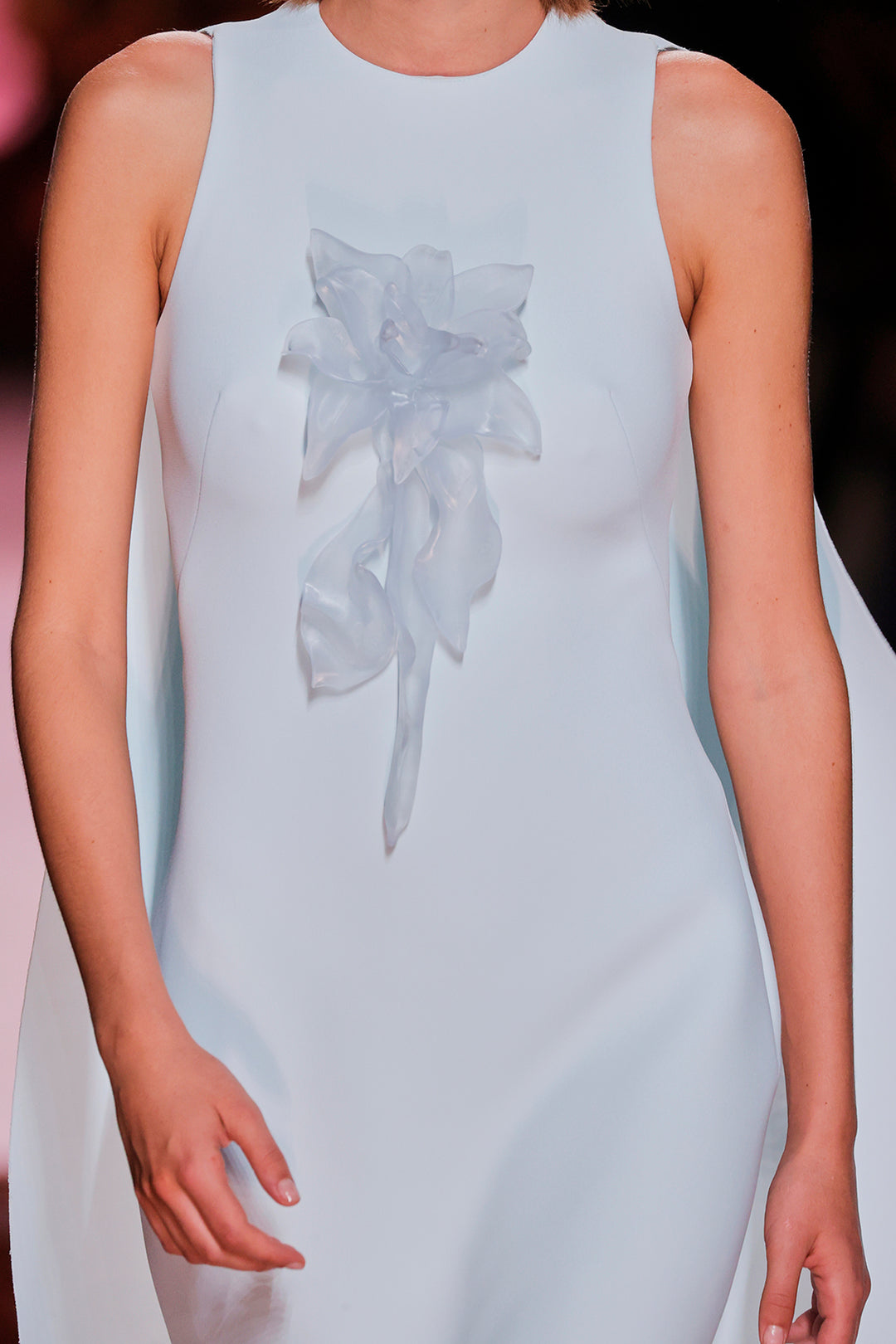 Closed-Neckline Column Dress