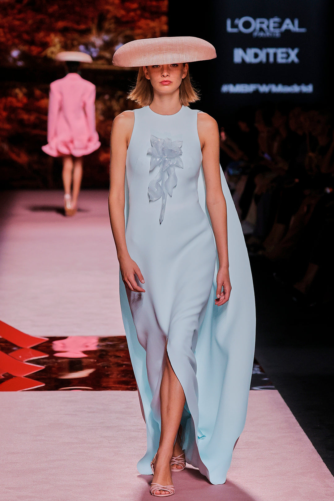 Closed-Neckline Column Dress