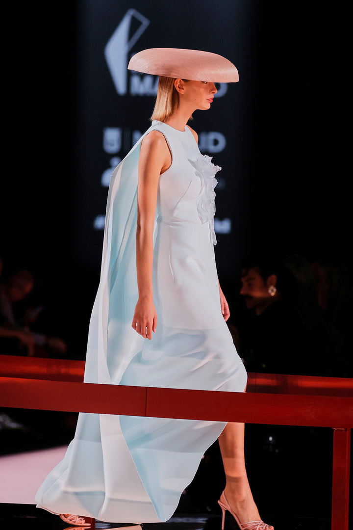 Closed-Neckline Column Dress