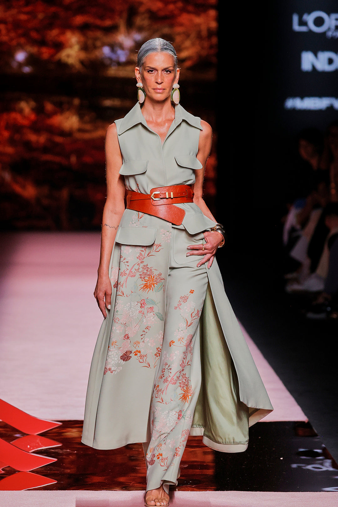 Open-Neckline Pantsuit