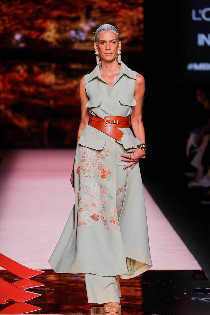 Open-Neckline Pantsuit