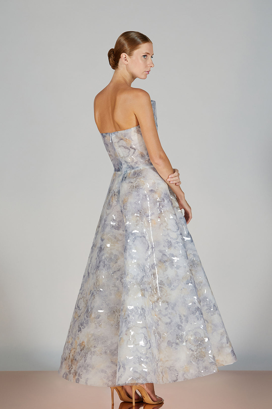 Strapless Brocade A-line Dress