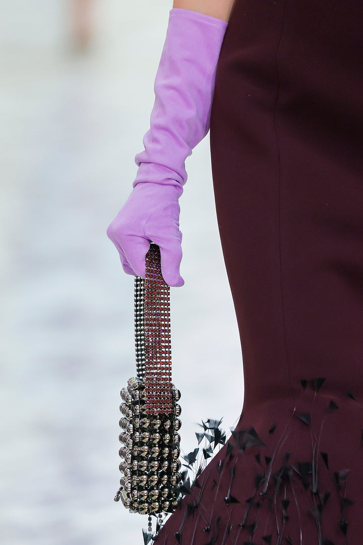 Strapless Fitted Dress with 3D Feather Embellishment