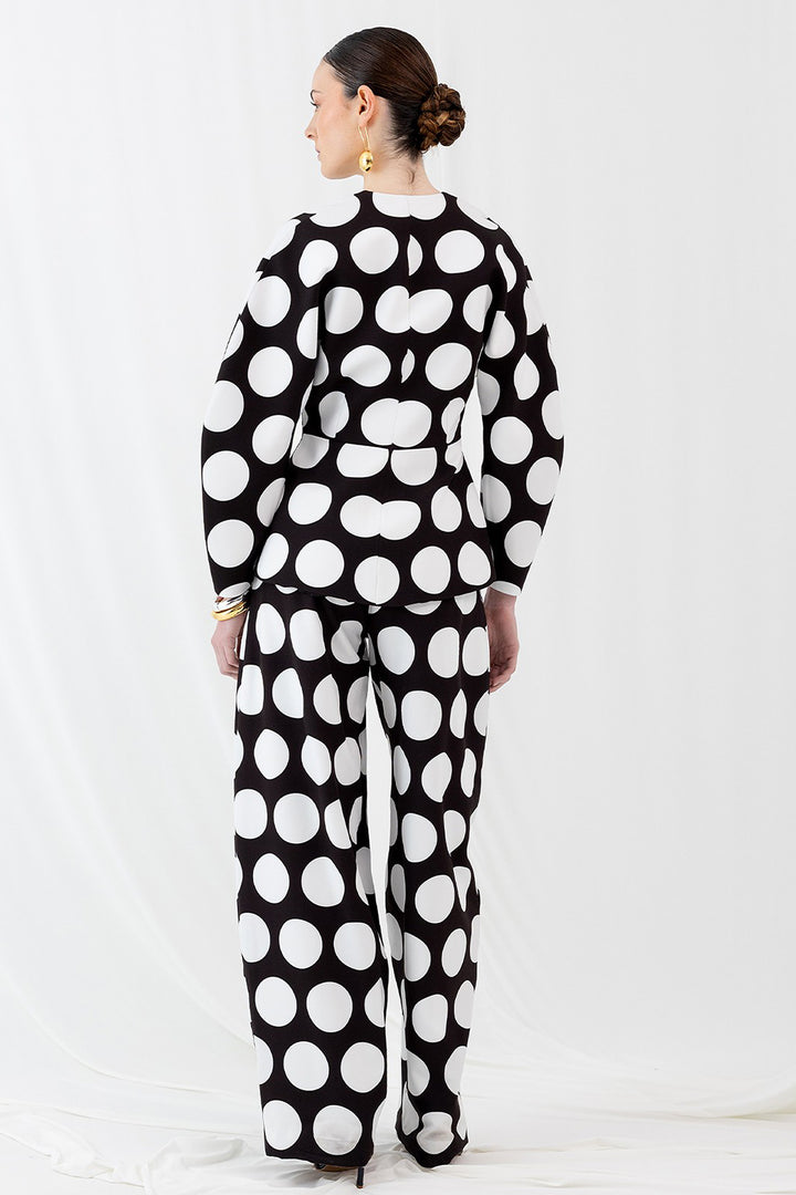 Polka Dot Flamenco-Inspired Jacket Suit