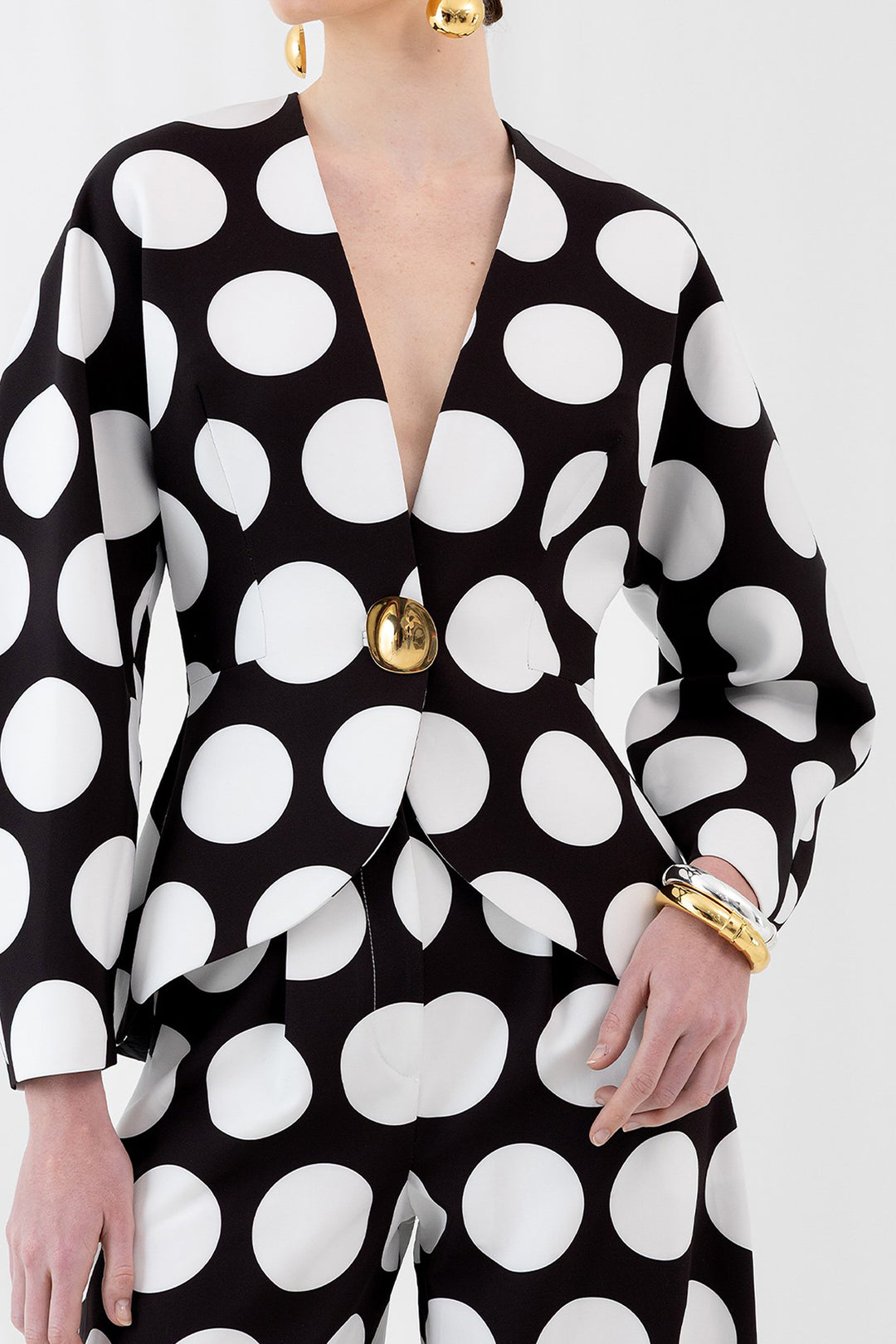 Polka Dot Flamenco-Inspired Jacket Suit