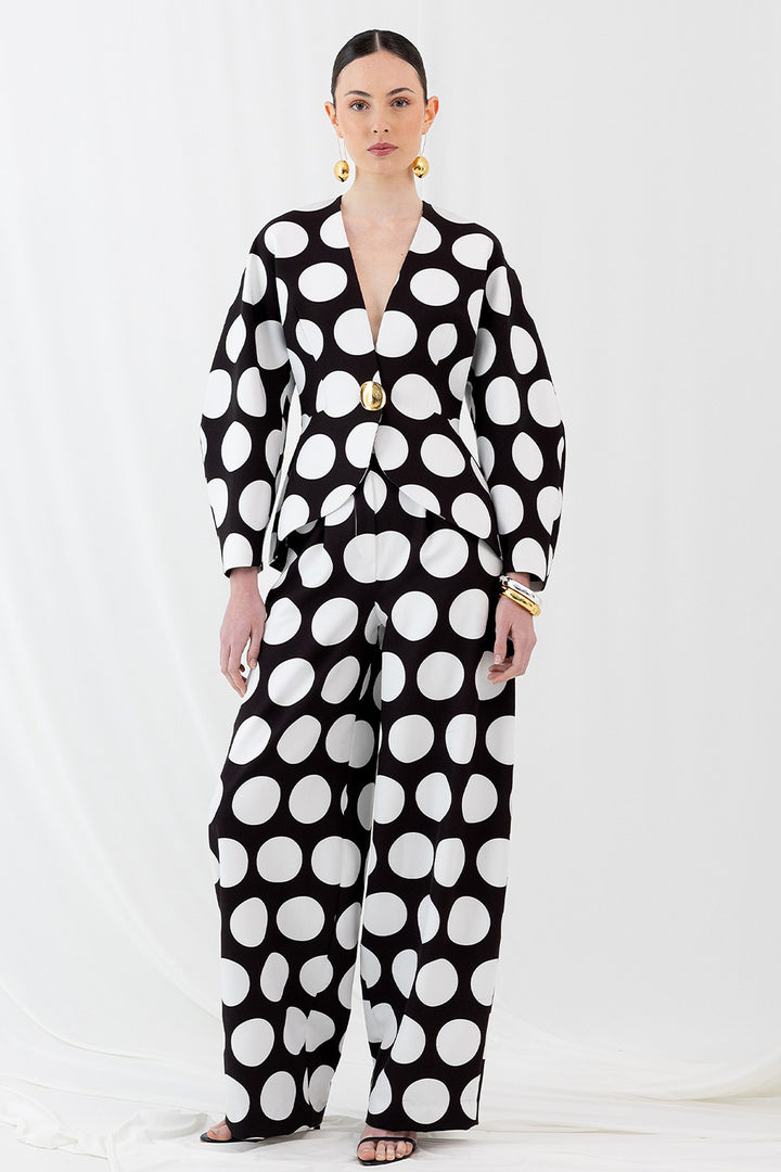 Polka Dot Flamenco-Inspired Jacket Suit