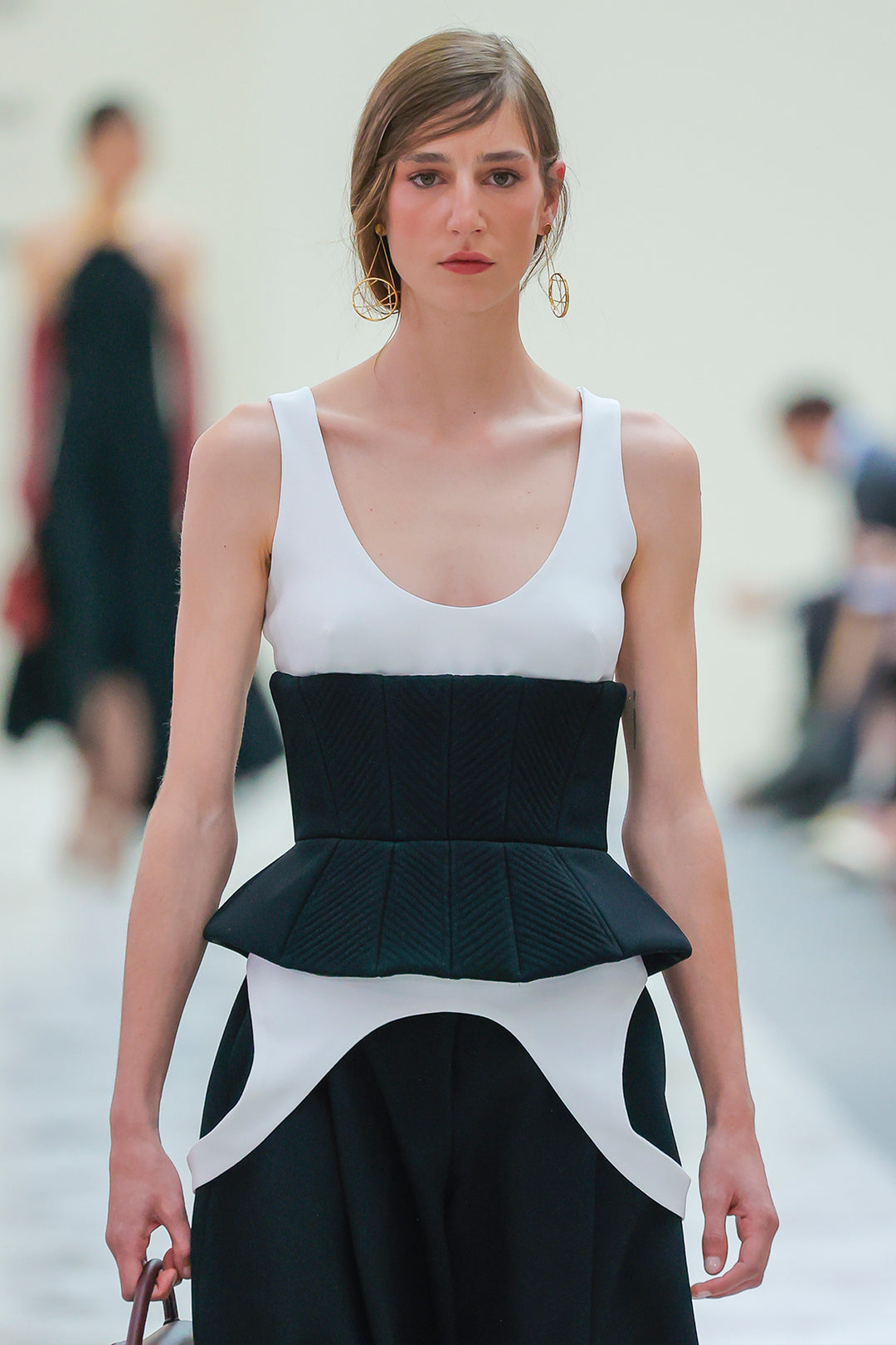 3D Peplum Wide-Leg Ensemble