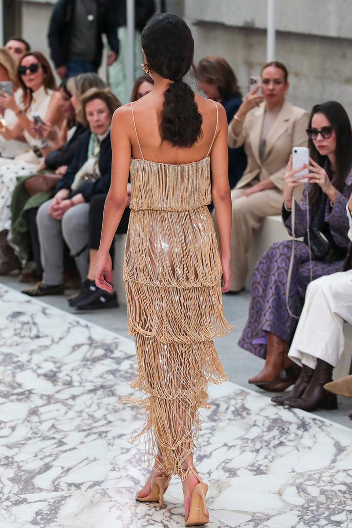 Tiered Beaded Fringe Dress