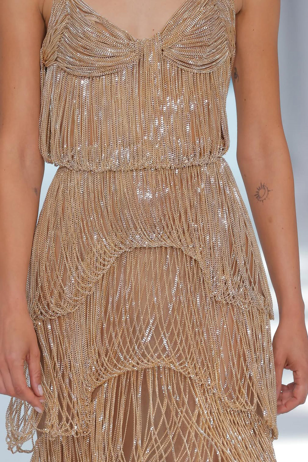 Tiered Beaded Fringe Dress