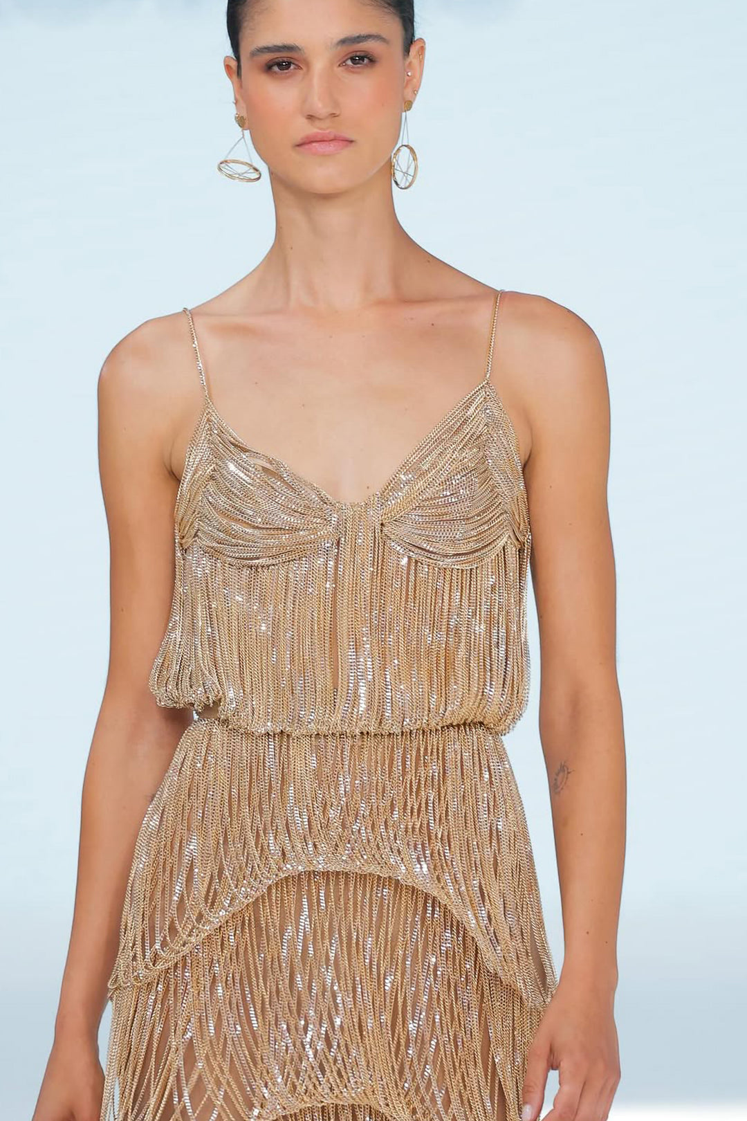 Tiered Beaded Fringe Dress