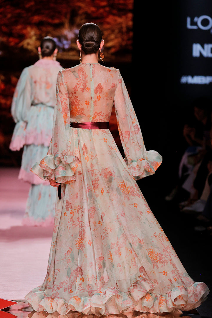 Cape-Neckline A-line Dress