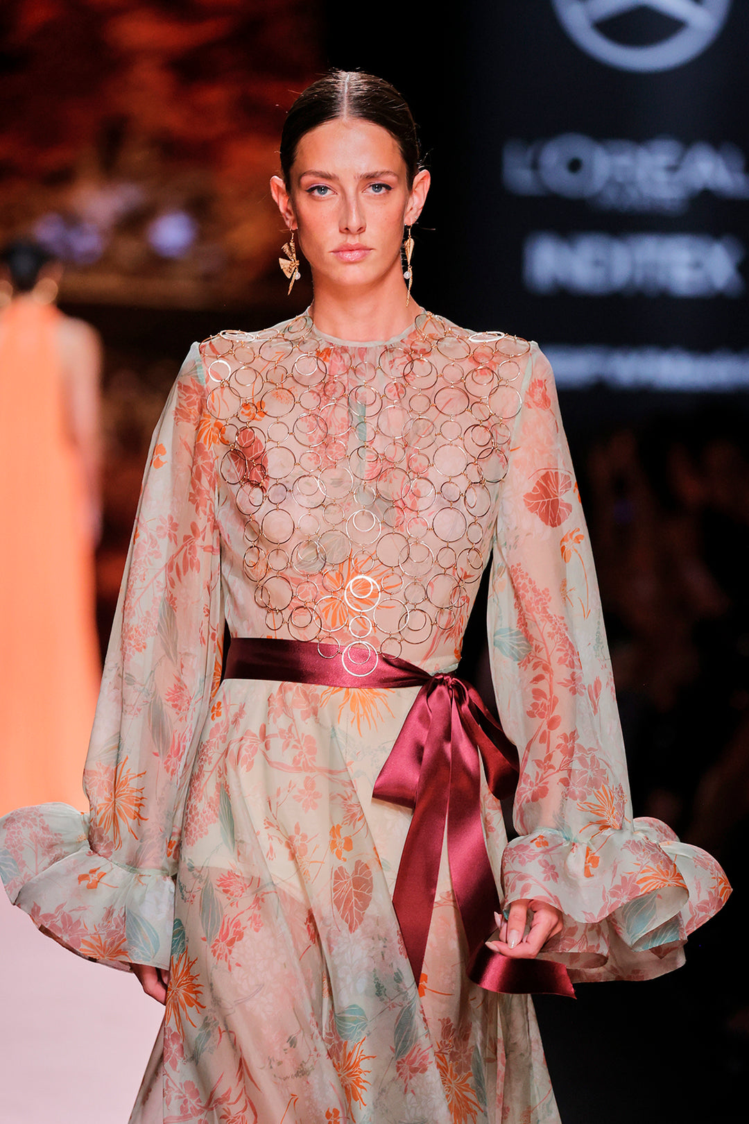 Cape-Neckline A-line Dress