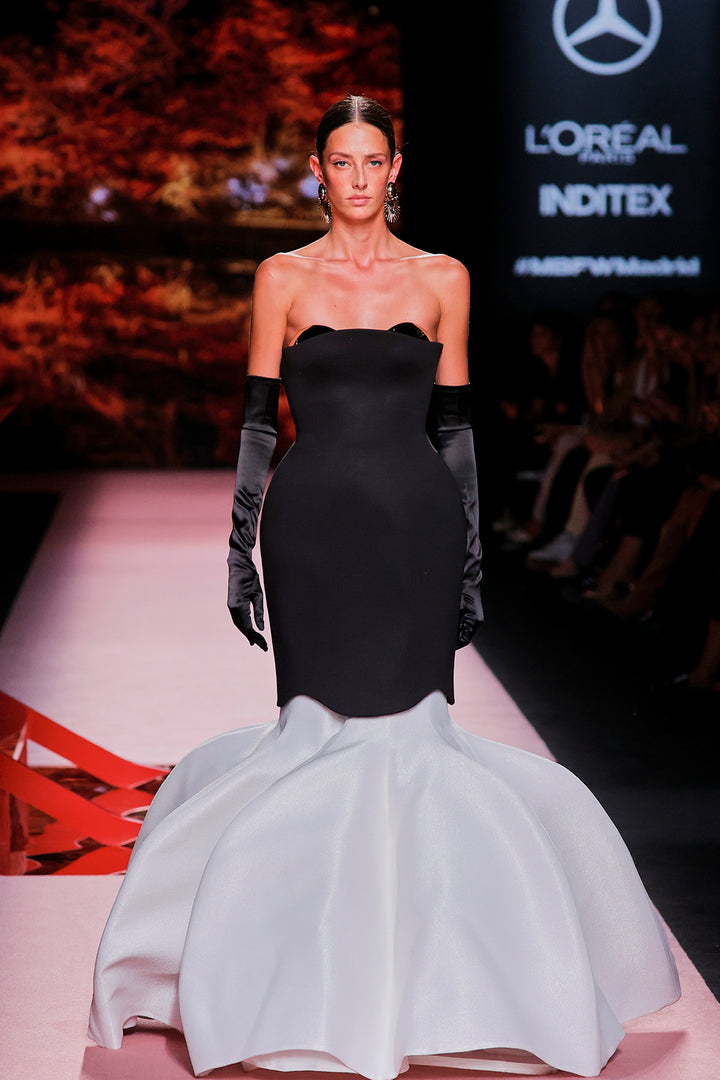 Strapless Satin Mermaid Dress