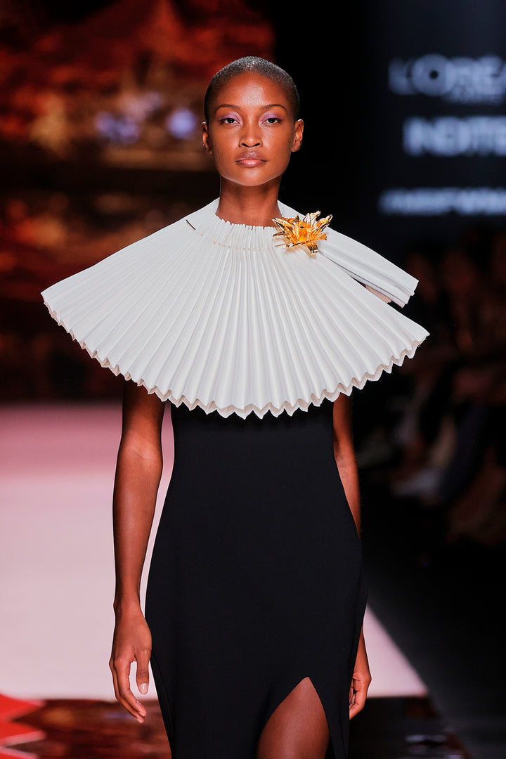 Plunging Neckline Column Dress