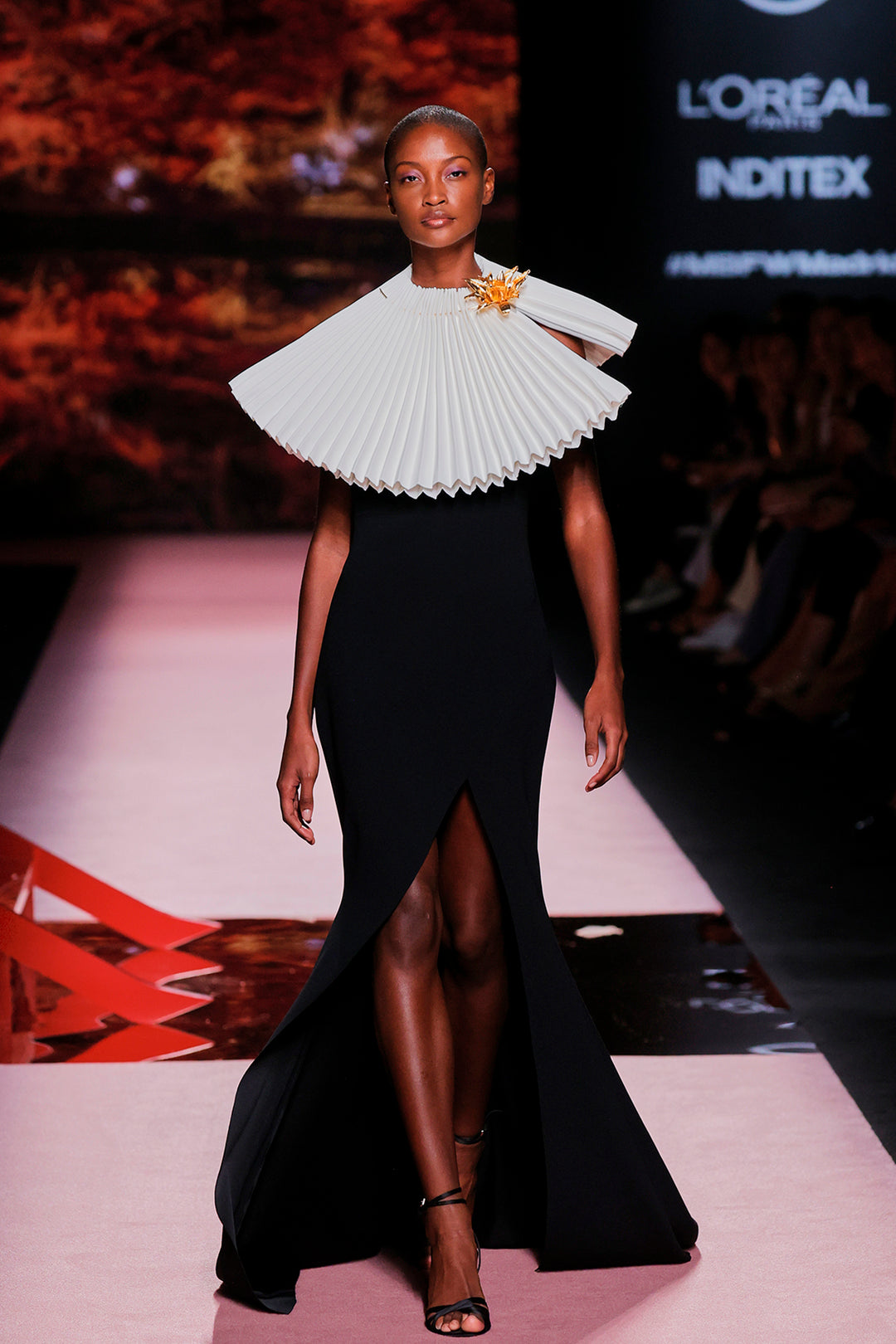 Plunging Neckline Column Dress