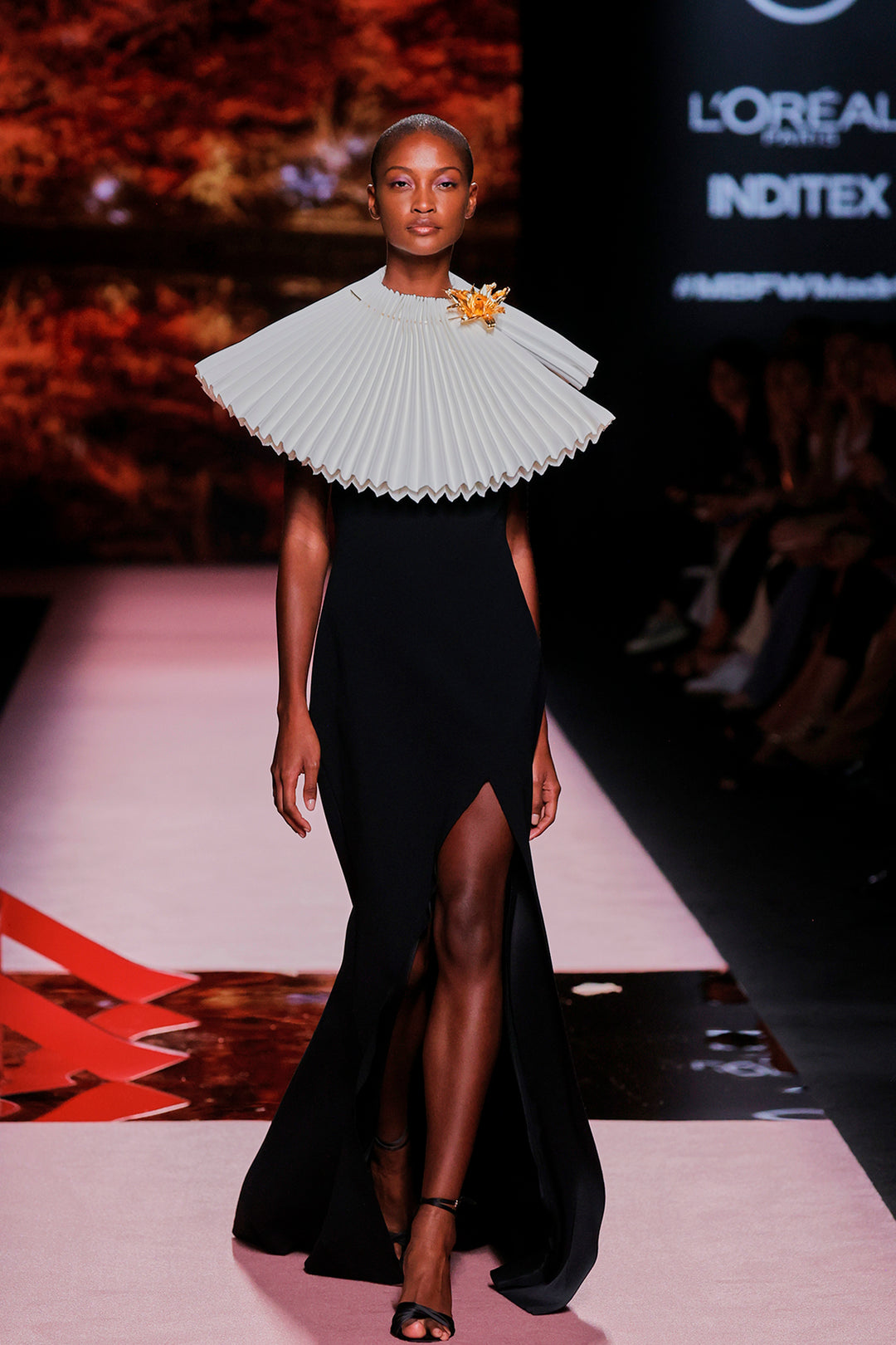 Plunging Neckline Column Dress