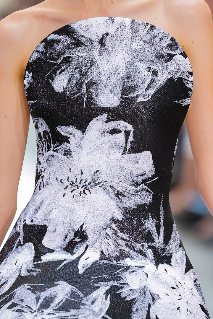 Tiered Sculptural High-Low Dress