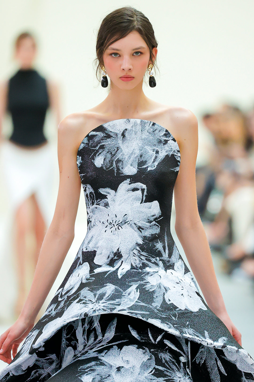 Tiered Sculptural High-Low Dress