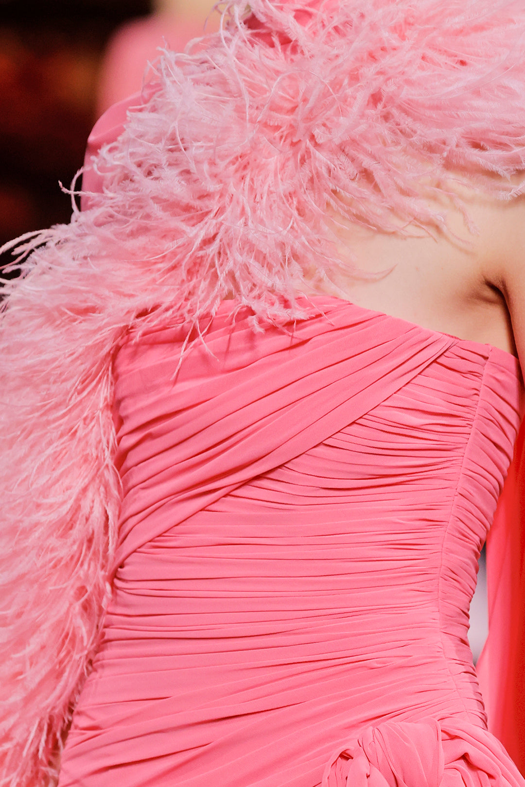 Strapless Cape-Neckline A-line Dress