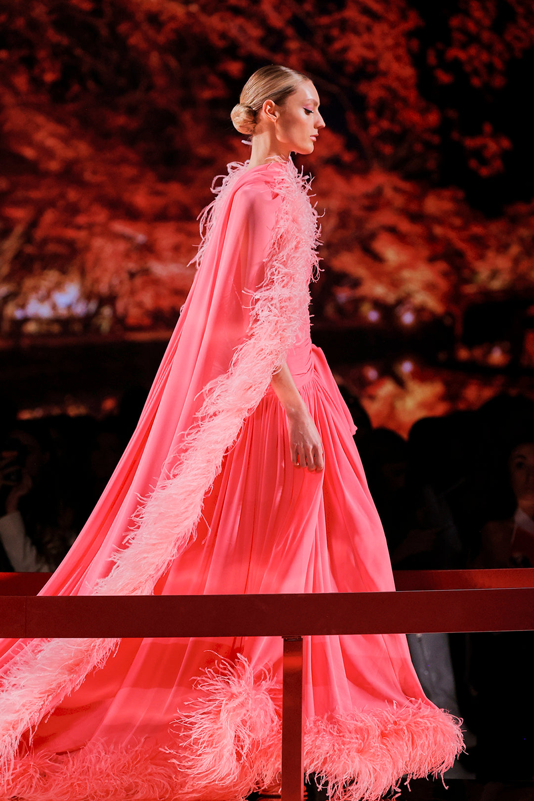 Strapless Cape-Neckline A-line Dress