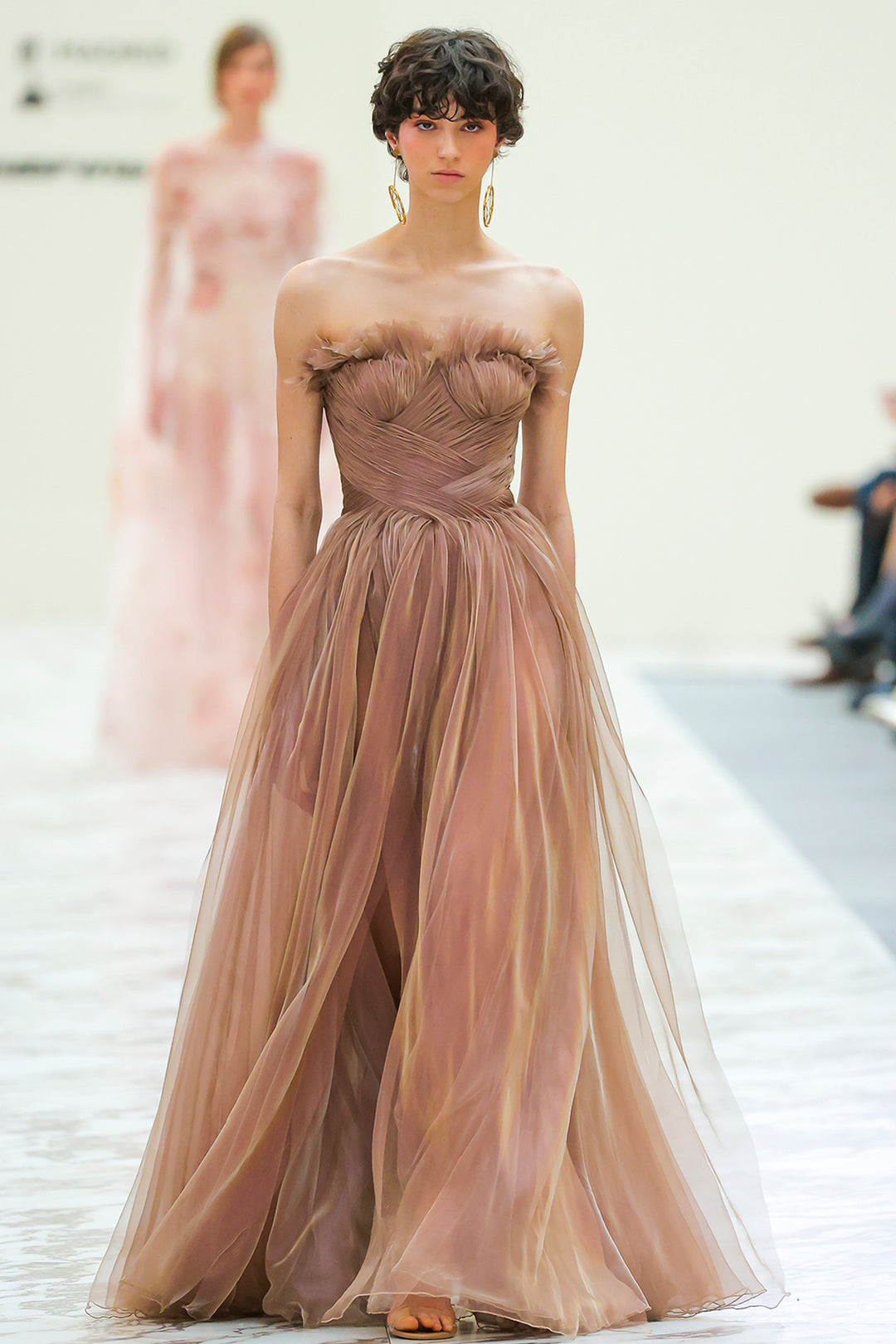 Iridescent Pleated A-Line Dress