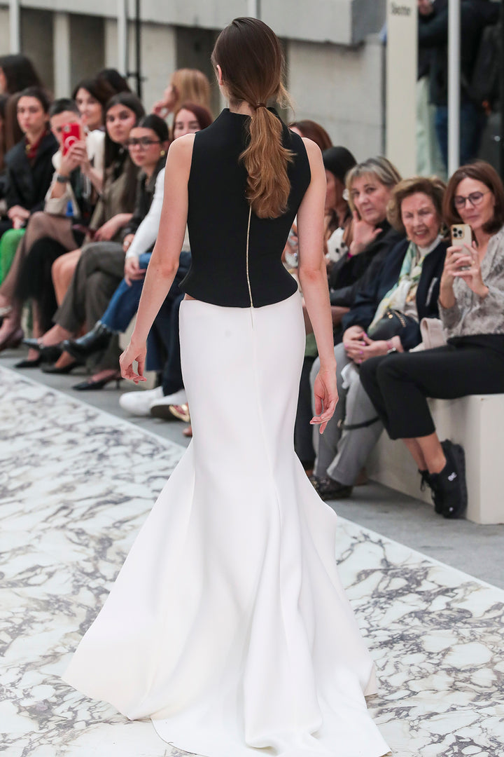 Sculptural High-Neck Mermaid Dress