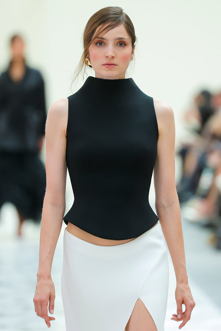 Sculptural High-Neck Mermaid Dress