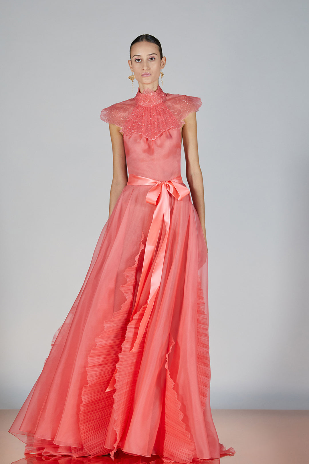 Jewel-Neckline Tulle Dress M.R DESIGN Jewel-Neckline Tulle Dress M.R DESIGN