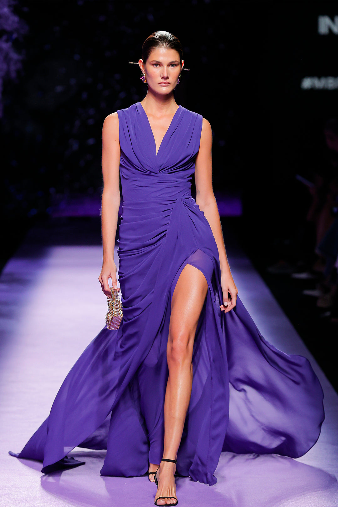 purple dress ruched Lavender Strapless Lace Ruched Mermaid Prom Dress with Slit Lavender / Custom Size