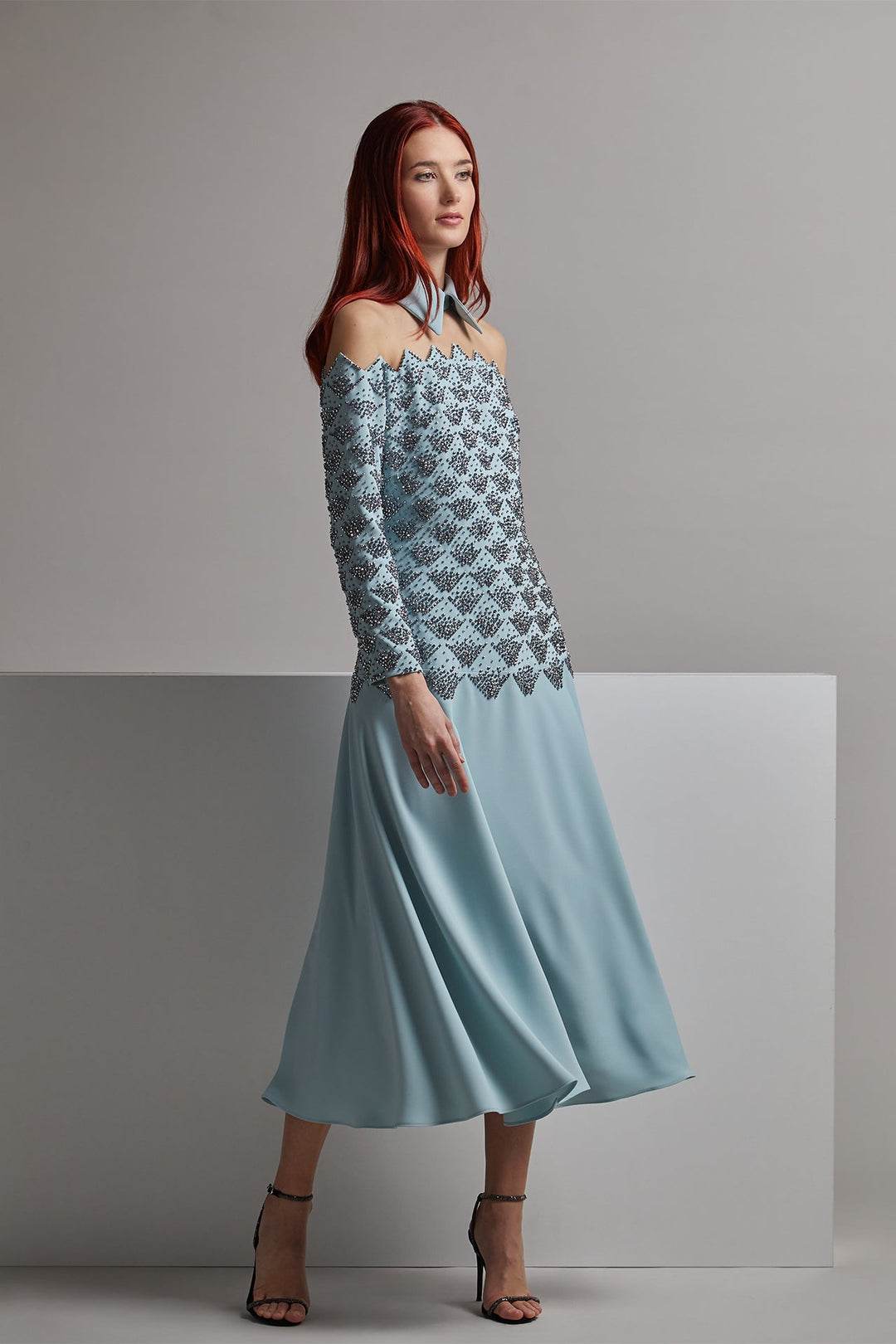 isabel embroidered midi dress Isabel Embroidered Maxi Dress Blue / XS