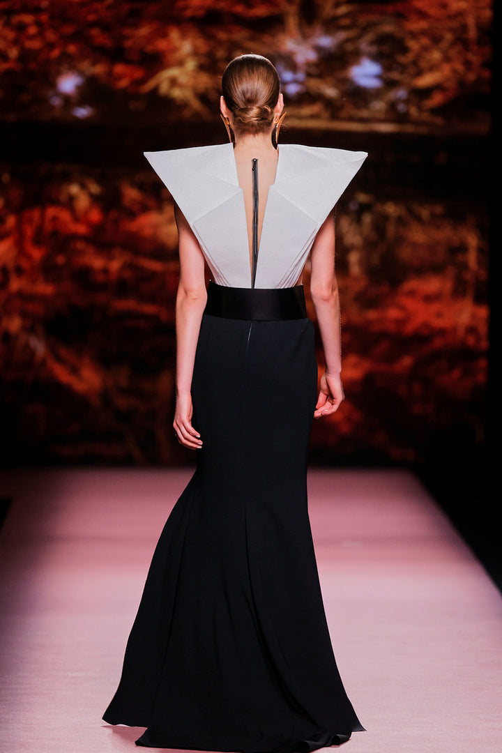 Plunging High-Low Dress