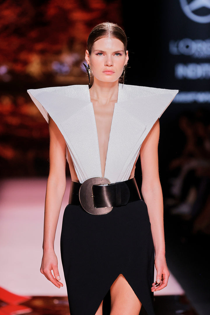 Plunging High-Low Dress