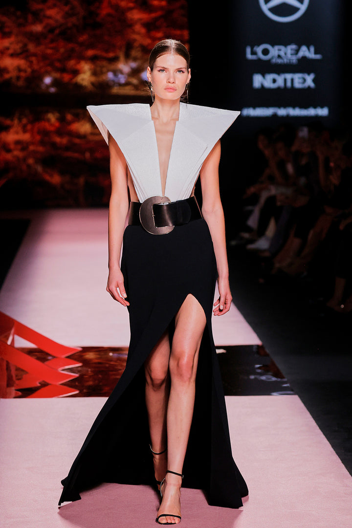 Plunging High-Low Dress