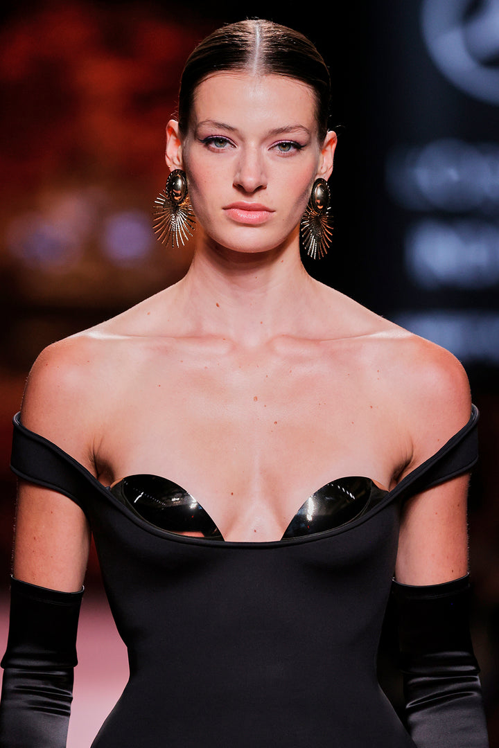 Off-The-Shoulder Satin Mermaid Dress