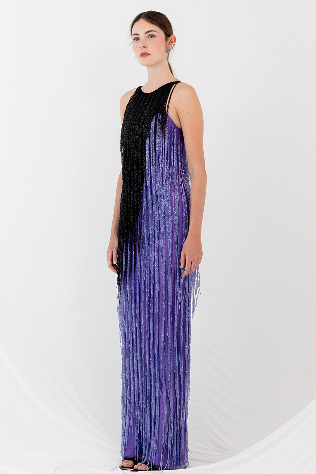 purple drape dress Purple Atlantis Drape Maxi Dress