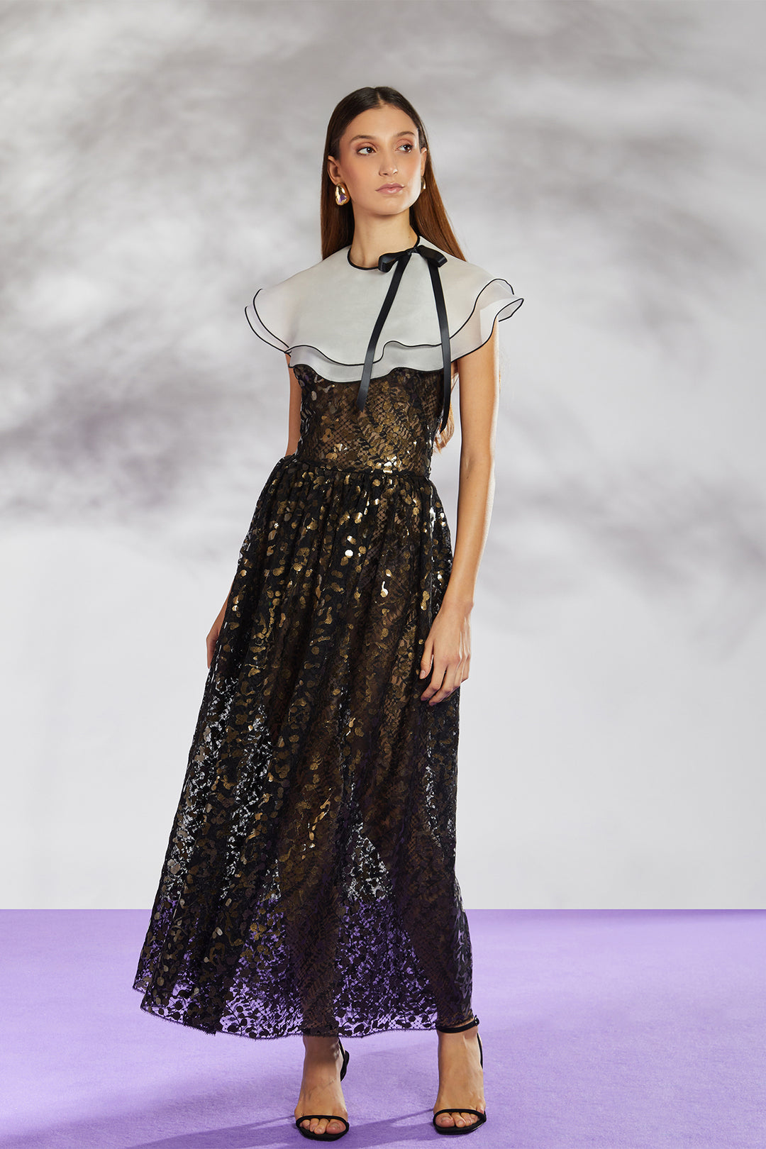 Midi Dress with Base Layer Black / US 20 Midi Dress with Base Layer Black / US 20